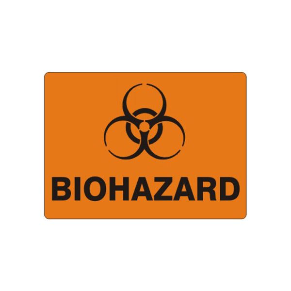Biohazard Biohazard Symbol sign, Aluminum (.040), 7X10