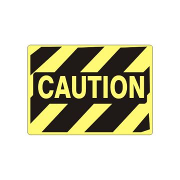 Caution  With  Black & Yellow Stripes sign - G-082121 Caution  With  Black & Yellow Stripes sign, Aluminum (.040), 7X10