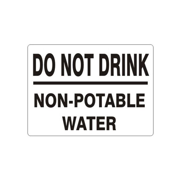 Do Not Drink --- Non-Potable Water, Plastic (.040), 7X10
