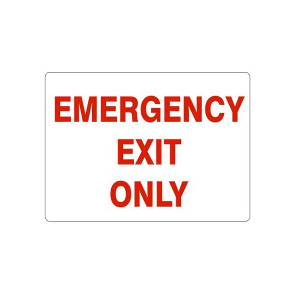 Emergency Exit Only, Plastic (.040), 7X10