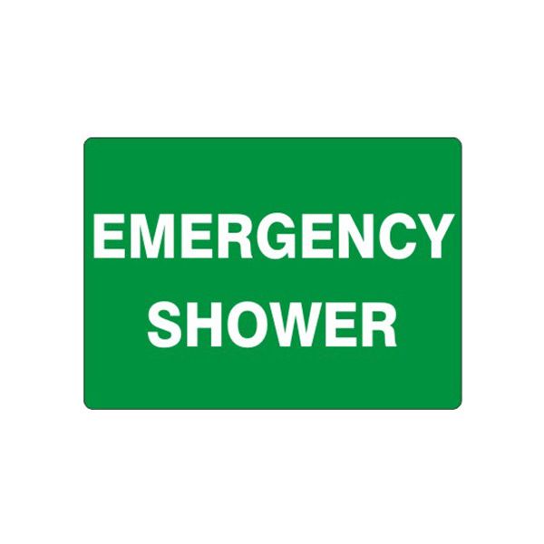 Emergency Shower sign, Adhesive Vinyl, 10X14