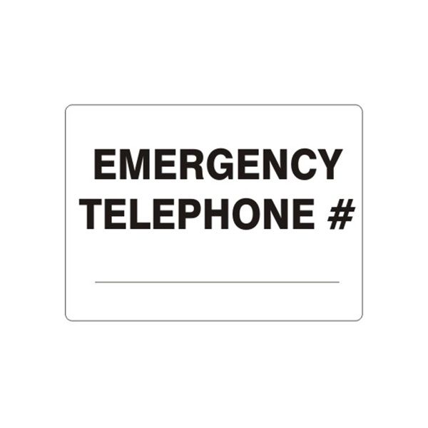 Emergency Telephone, Plastic (.040), 7X10