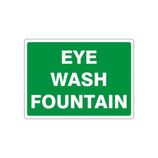 Eye Wash Fountain sign, Adhesive Vinyl, 10X14