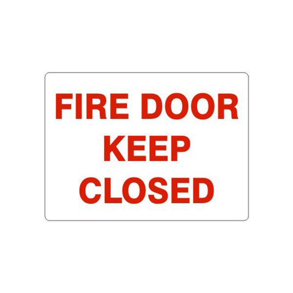 Fire Door Keep Closed sign, Adhesive Vinyl, 7X10