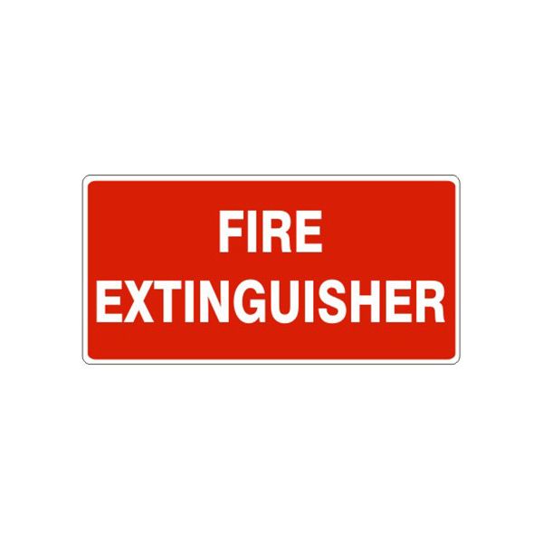 Fire Extinguisher sign, Adhesive Vinyl, 6.5X14