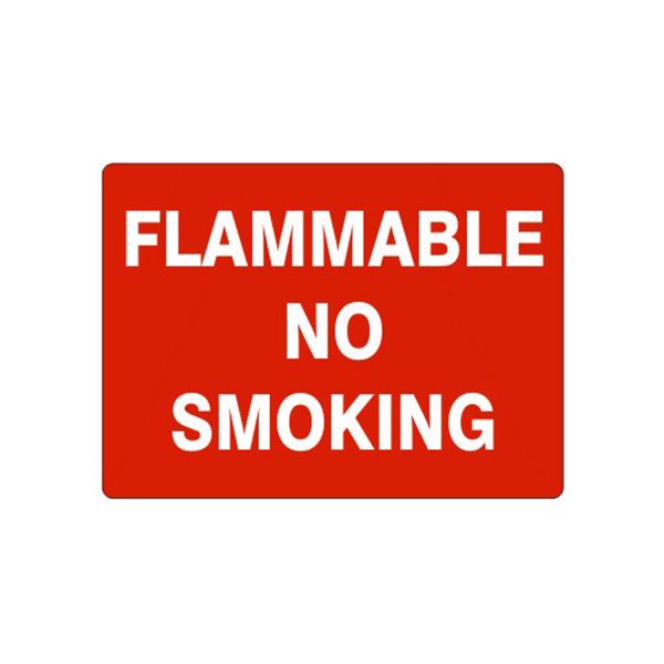 Flammable No Smoking, Plastic (.040), 10X14
