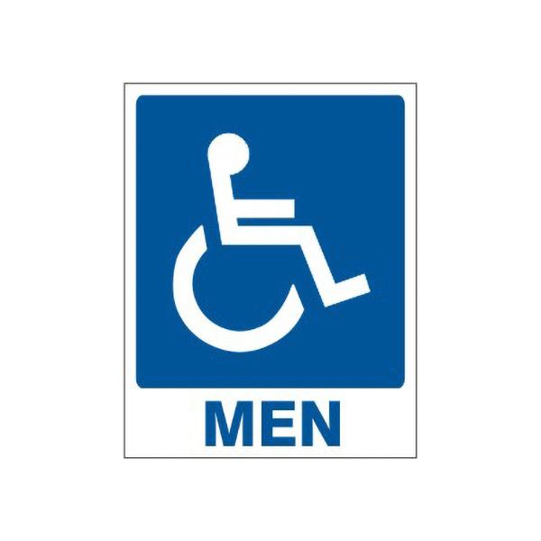 Men Handicapped Picto, Plastic (.040), 7X10
