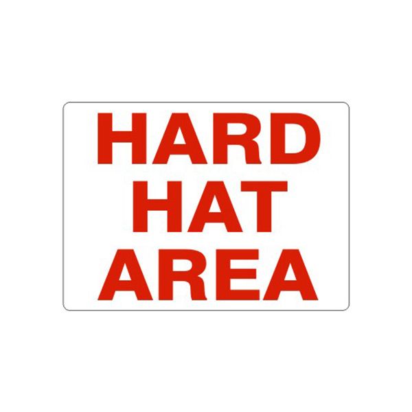 Hard Hat Area, Plastic (.040), 7X10
