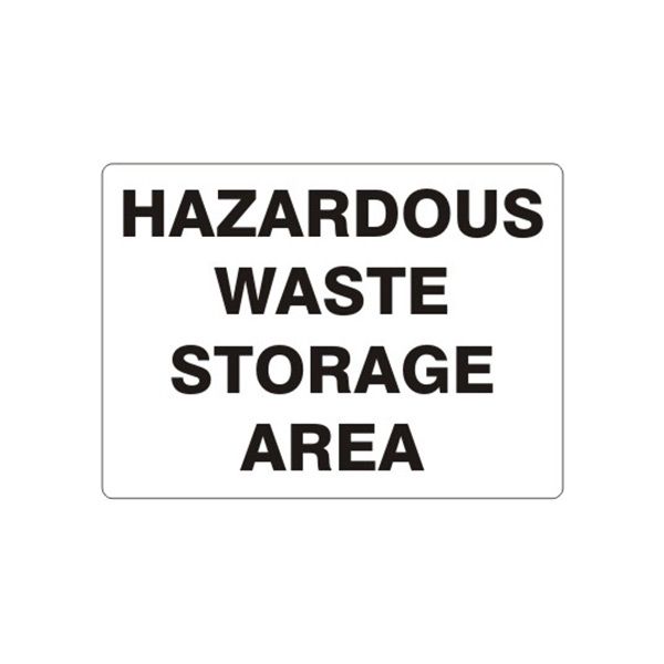 Hazardous Waste Storage Area sign, Aluminum (.040), 14X20