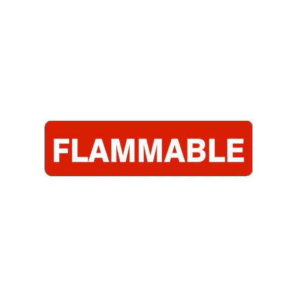 Flammable Sign, Plastic (.040), 4X20