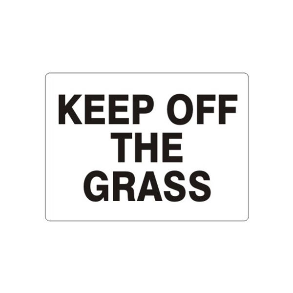 Keep Off The Grass sign, Aluminum (.040), 7X10