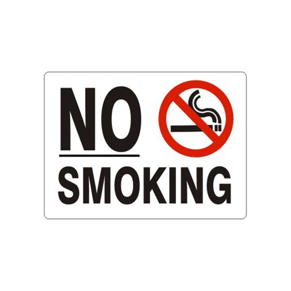 No Smoking With  Picto sign, Aluminum (.040), 10X14