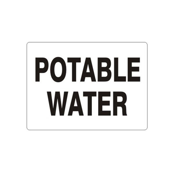 Potable Water sign, Adhesive Vinyl, 7X10
