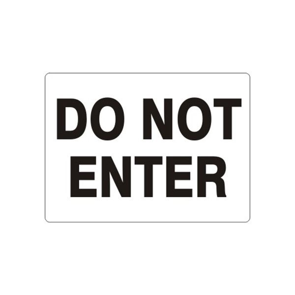 Do Not Enter sign, Aluminum (.040), 7X10