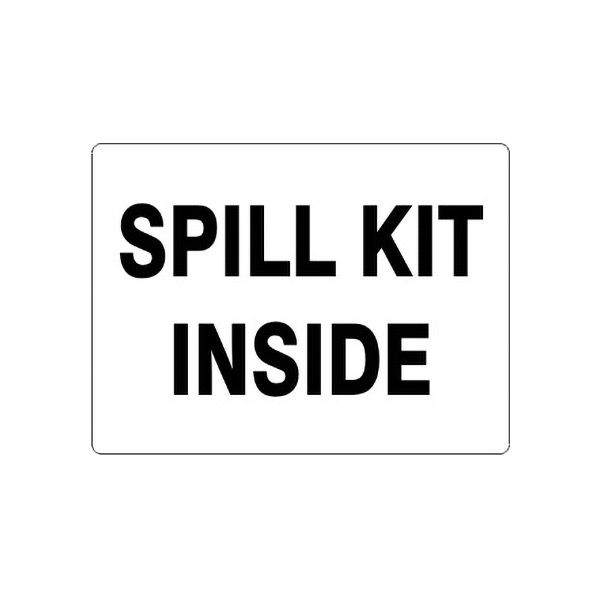 Spill Kit Inside sign, Adhesive Vinyl, 7X10