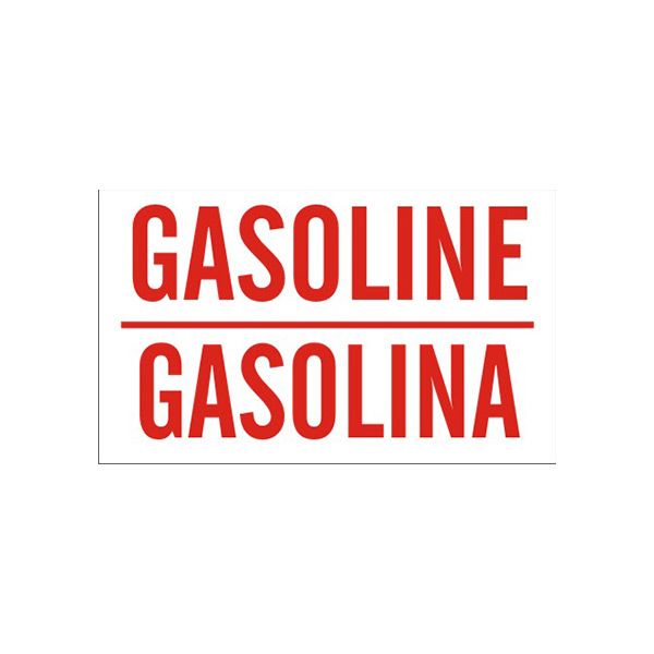 Gasoline Gasolina sign, Adhesive Vinyl, 14X20