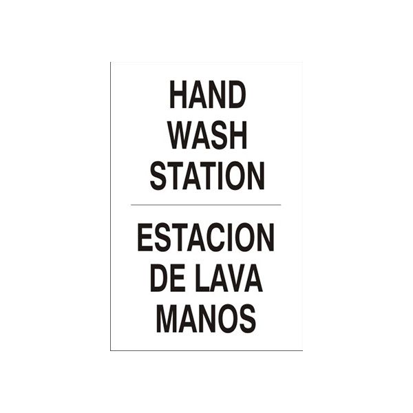 Hand Wash Station Estacion De Lava Manos, Plastic (.040), 10X14