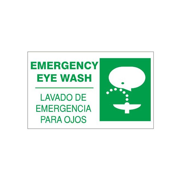 Emergency Eye Wash Lavado De Emergencia Para Ojos [With  Eye, Plastic (.040), 14X20