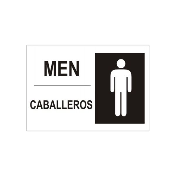 Men Caballeros With Men Picto, Plastic (.040), 10X14