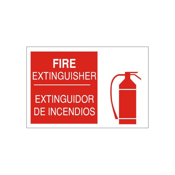 Fire Extinguisher Extinguidor De Incendios With Extinguisher Picto, Plastic (.040), 14X20
