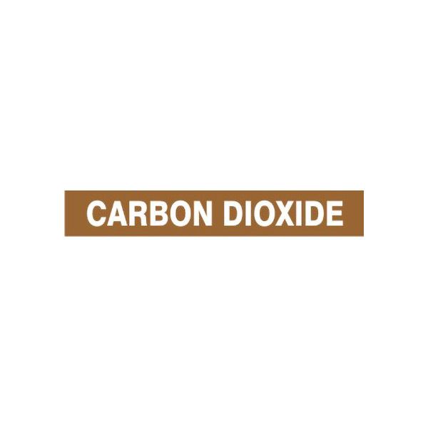 Carbon Dioxide - Pipe Marker sign, Adhesive Vinyl, 1.125X8
