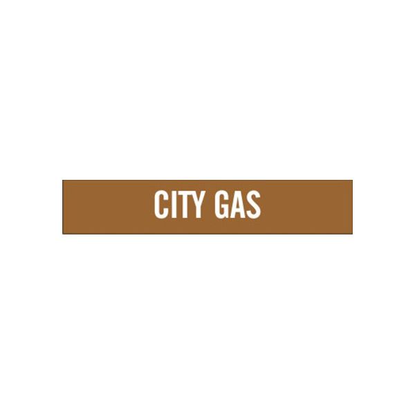 City Gas - Pipe Marker sign, Adhesive Vinyl, 3X24