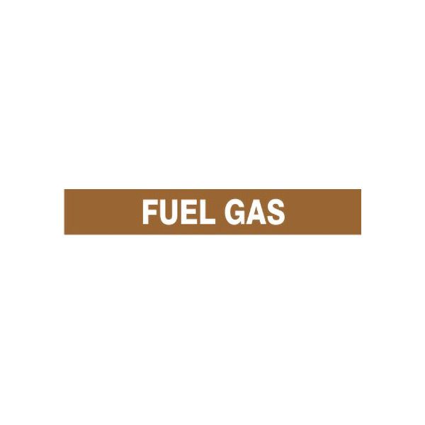 Fuel Gas - Pipe Marker sign, Adhesive Vinyl, 3X24