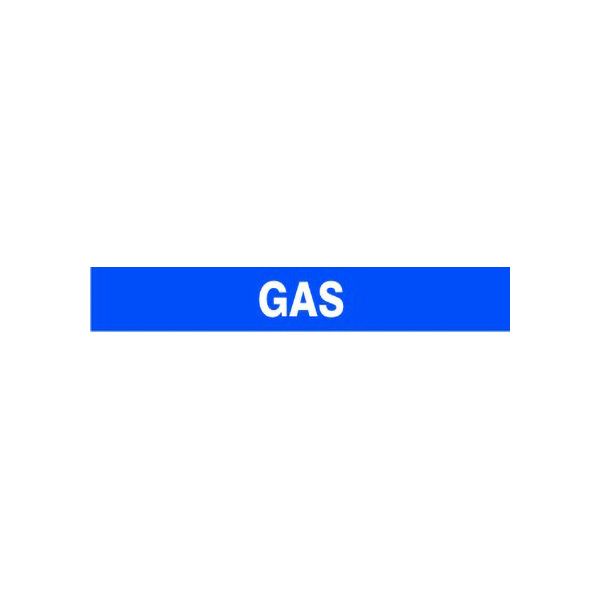 Gas - Pipe Marker sign, Adhesive Vinyl, 3X24