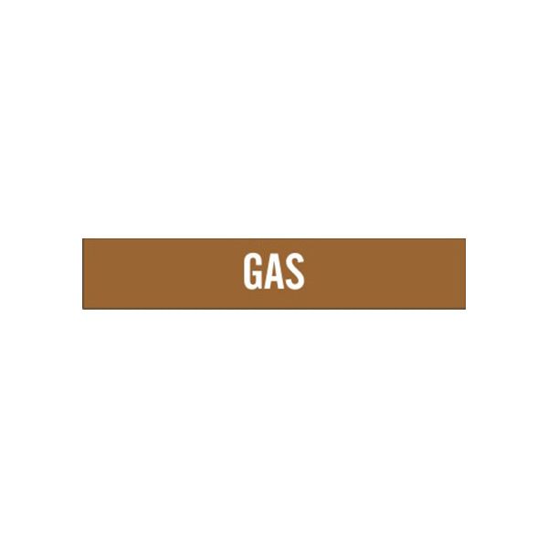 Gas - Pipe Marker sign, Adhesive Vinyl, 3X24