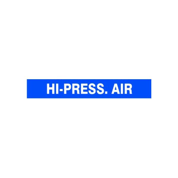Hi-Press. Air - Pipe Marker sign, Adhesive Vinyl, 1.125X8