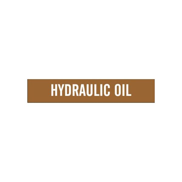 Hydraulic Oil - Pipe Marker sign, Adhesive Vinyl, 1.125X8