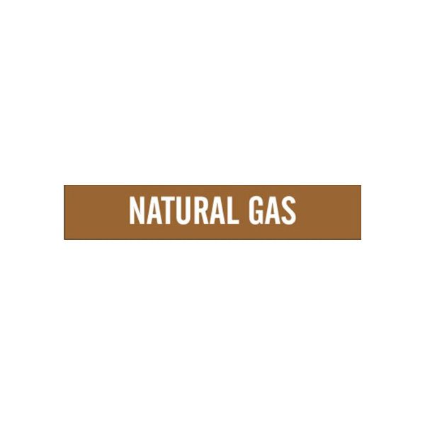 Natural Gas - Pipe Marker sign, Adhesive Vinyl, 3X24