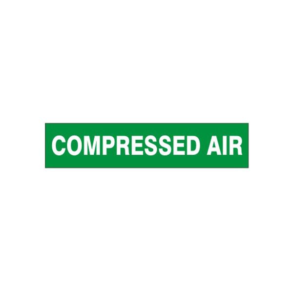 Compressed Air - Pipe Marker label, Adhesive Vinyl 25/Pk, 1.125X8