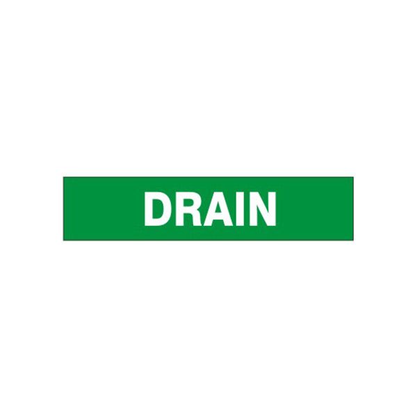 Drain - Pipe Marker sign, Adhesive Vinyl, 3X24