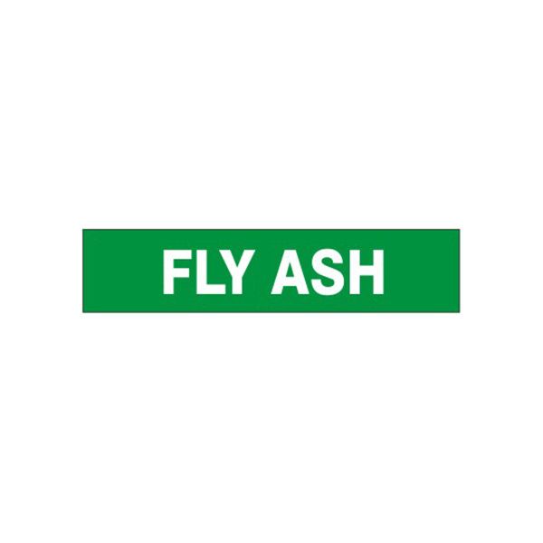Fly Ash  - Pipe Marker label, Adhesive Vinyl 25/Pk, 1.125X8
