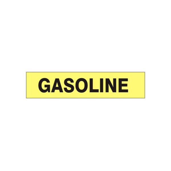Gasoline - Pipe Marker sign, Adhesive Vinyl, 3X24