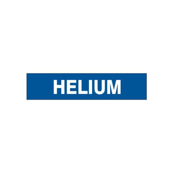 Helium - Pipe Marker sign, Adhesive Vinyl, 1.125X8