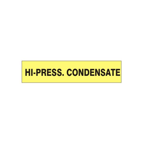 Hi-Press. Condensate - Pipe Marker sign, Adhesive Vinyl, 3X24