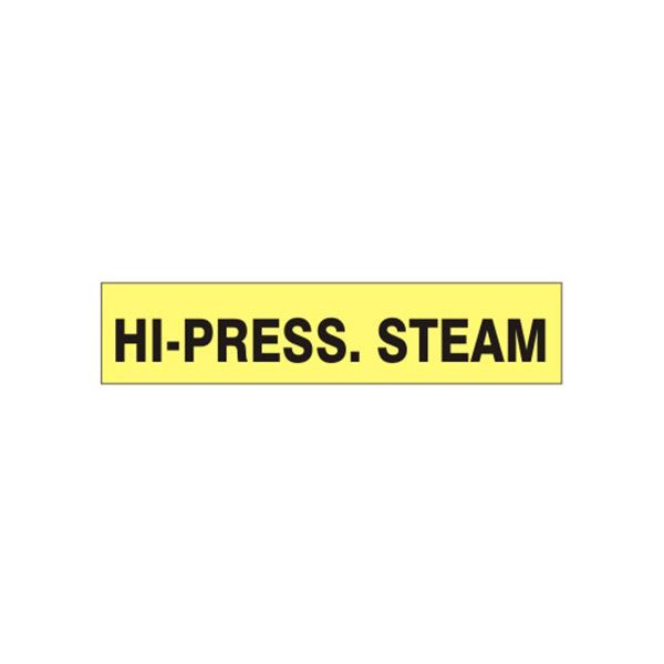 Hi-Press.Steam - Pipe Marker sign, Adhesive Vinyl, 3X24