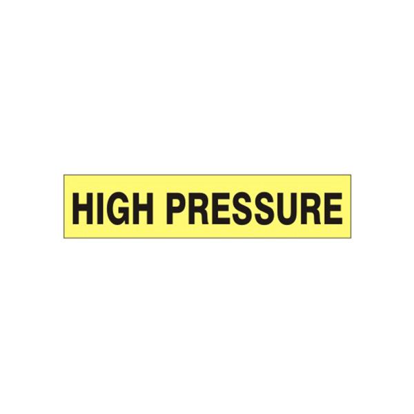 High Pressure - Pipe Marker sign, Adhesive Vinyl, 3X24