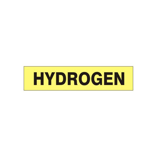 Hydrogen - Pipe Marker sign, Adhesive Vinyl, 3X24