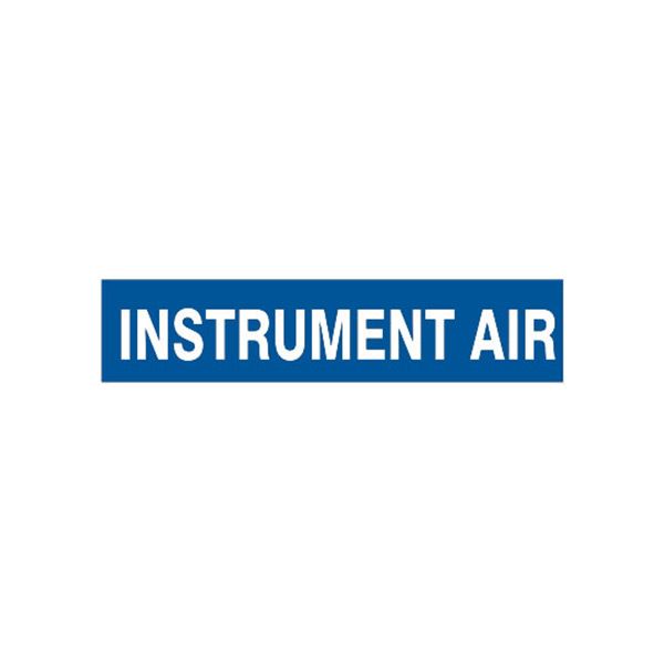Instrument Air - Pipe Marker label, Adhesive Vinyl 25/Pk, 1.125X8