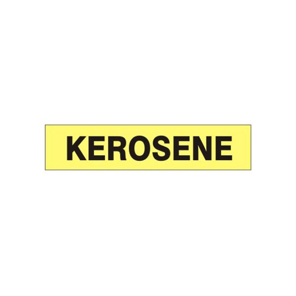 Kerosene - Pipe Marker sign, Adhesive Vinyl, 1.125X8