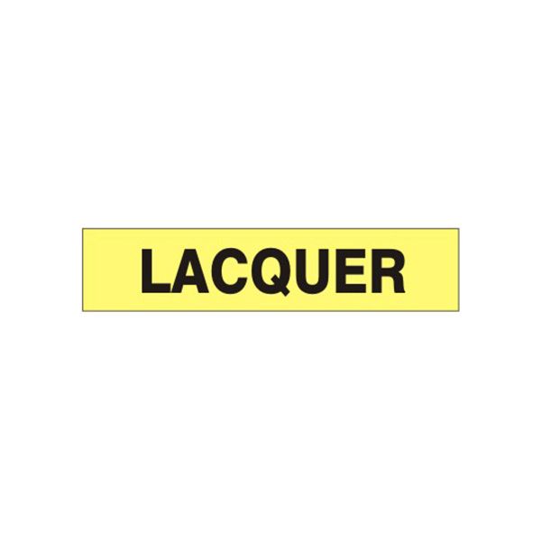 Lacquer - Pipe Marker sign, Adhesive Vinyl, 3X24