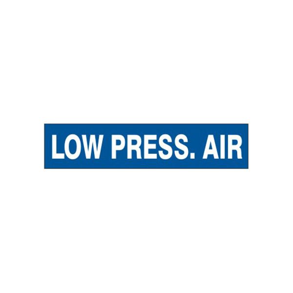 Low Press. Air - Pipe Marker label, Adhesive Vinyl 25/Pk, 1.125X8