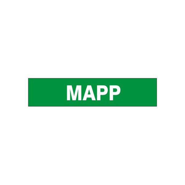 Mapp - Pipe Marker sign, Adhesive Vinyl, 3X24