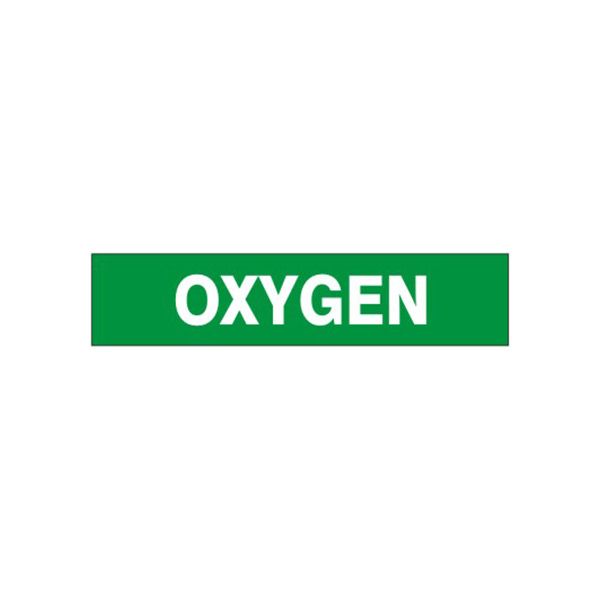 Oxygen - Pipe Marker With Arrows sign, Adhesive Vinyl, 2.25X13.5