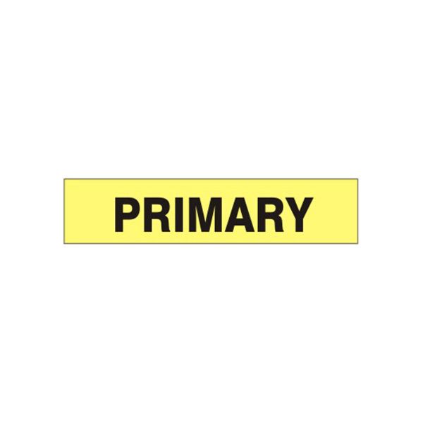 Primary - Pipe Marker sign, Adhesive Vinyl, 1.125X8