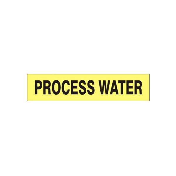 Process Water - Pipe Marker sign, Adhesive Vinyl, 3X24