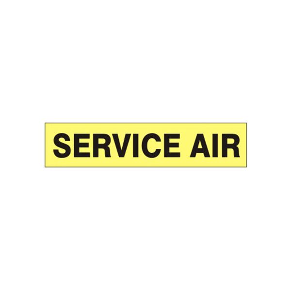 Service Air - Pipe Marker sign, Adhesive Vinyl, 3X24